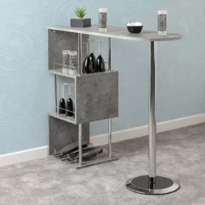 Charisma Bar Table Concrete Effect Grey