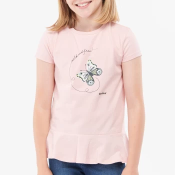 Barbour Girls Hollie T-Shirt - Petal Pink - 12-13 Years