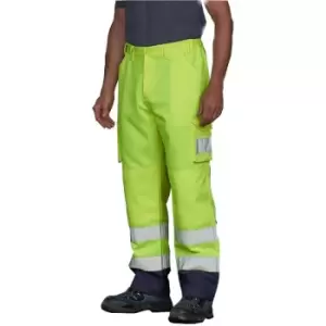 PRO RTX High Visibility Mens Cargo Trousers (S L) (Yellow) - Yellow