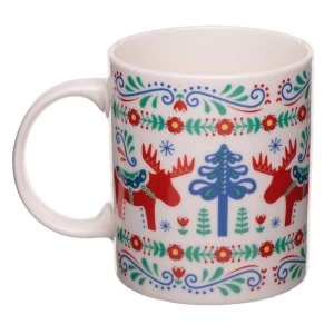 Scandi Moose New Bone China Mug