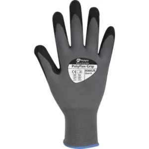 8010GR PolyFlex Grip Grey Gloves Size 10