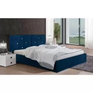 Cubana Bed Single Plush Velvet Blue