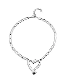 Uno de 50 One Love Open Heart Chain Necklace, 17