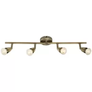 Amalfi - Adjustable 4 Light Spotlight Antique Brass, GU10 - Endon