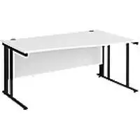 Dams International Wave Desk MCM16WRKWH 1,600 x 725 x 800 - 990 mm