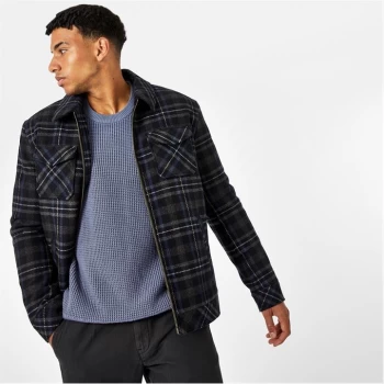 Jack Wills Check Trucker Shacket With Wool - Check