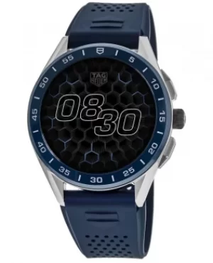 Tag Heuer Connected Modular 45 Black Dial Blue Rubber Strap Mens Watch SBG8A11.BT6220 SBG8A11.BT6220