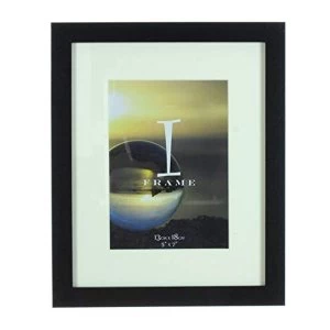 5" x 7" - iFrame Solid Black Wood Finish Frame with Mount