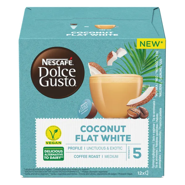 Nescafe Dolce Gusto Coconut Flat White Coffee 12 Pods