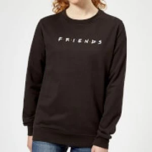 Friends Logo Contrast Womens Sweatshirt - Black