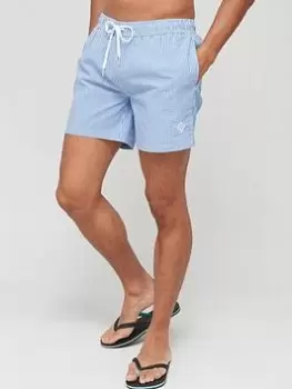 Gant Seersucker Swim Shorts, Nautical Blue, Size L, Men