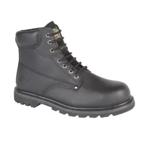 Grafters Mens Padded Safety Toe Cap Boots (12 UK) (Black)