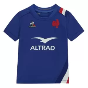 Le Coq Sportif France Home Rugby Shirt 2021 2022 Junior - Blue