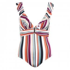 Biba Taylor Frill Swimsuit - Sunny Stripe