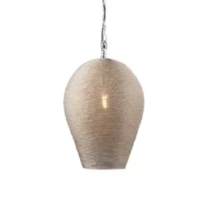 Single Pendant Light Polished Nickel Plate