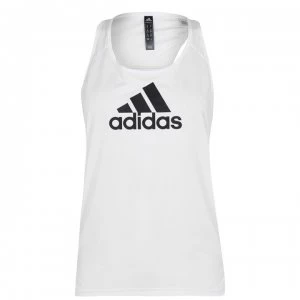 adidas Logo Tank Top - White/Black