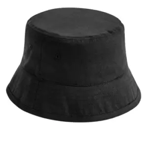 Beechfield Unisex Adult Organic Cotton Bucket Hat (S-M) (Black)