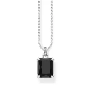 THOMAS SABO Silver Octagon Cut Onyx Stone Necklace