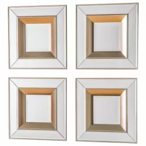 Crossland Grove Churchill Square Set Of 4 Scatter Mirrors - 360 x 360mm