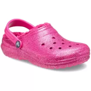 Crocs Girls Toddlers Classic Glitter Cosy Lined Clogs UK Size 8 (EU 25)