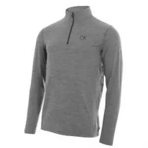 Calvin Klein NEWPORT HALF ZIP - SILVER - L