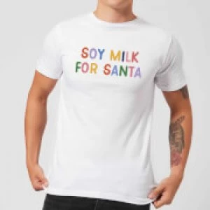 Soy Milk for Santa Mens Christmas T-Shirt - White - 5XL