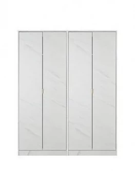 Swift Marbella Part Assembled 4 Door Wardrobe