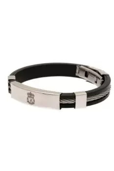 Silver Inlay Silicone Bracelet