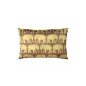 Parade Elephant Cushion Cover (One Size) (Brick Red) - Brick Red - Paoletti