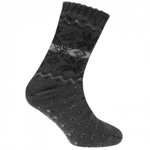 Howick Sk 1PK Fairisle Slip Grey One Size - Grey