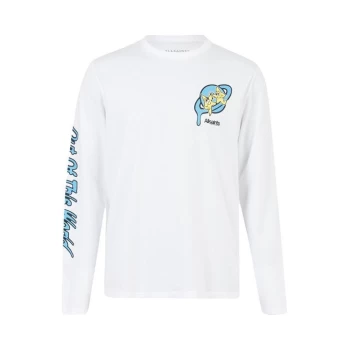 AllSaints High Five Long Sleeve Crew - Optic White