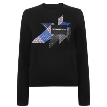 Calvin Klein Jeans Quilt Graphic Sweatshirt - Black