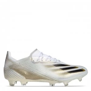 adidas X Ghosted.1 FG Football Boots - White/MetGold