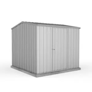 Mercia Absco Premier 7'5 X 7'5 Reverse Apex Metal Shed - Zinc