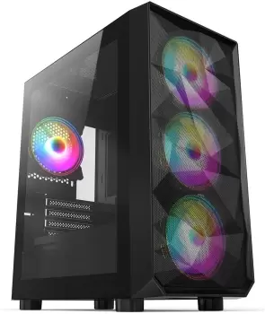 CiT Phantom Mid Tower Gaming Case - Black USB 3.0