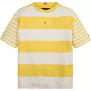 Tommy Hilfiger Bold Stripe Logo Tee - Yellow