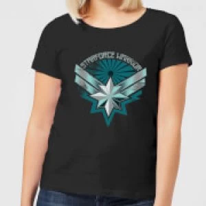 Captain Marvel Starforce Warrior Womens T-Shirt - Black - XL