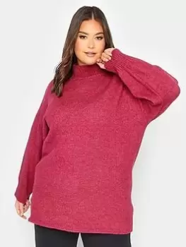 Yours Batwing Sleeve Jumper - Pink, Size 14-16, Women