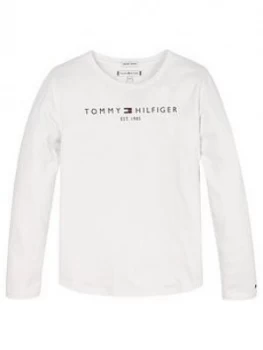 Tommy Hilfiger Girls Long Sleeve Essential Logo T-Shirt