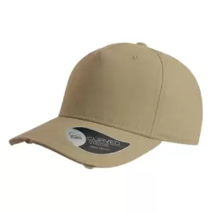 Atlantis Cargo Weathered Visor 5 Panel Cap (One Size) (Khaki)