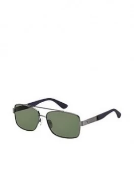 Tommy Hilfiger Black Rectangle Sunglasses Black Men