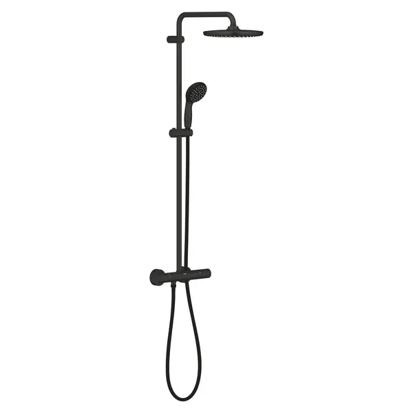 Grohe Vitalio Start System 250 Thermostatic Shower - Matt Black