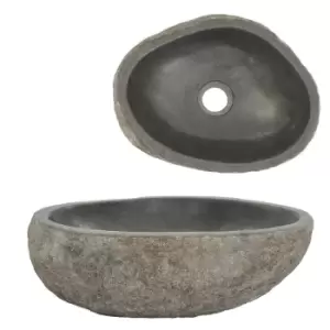 VidaXL Small Oval Basin - River Stone