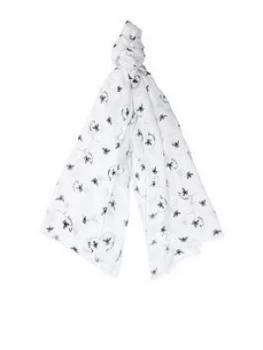 Barbour Be Happy Print Wrap - White