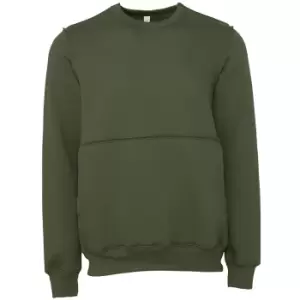 Bella + Canvas Unisex Adult Raw Seam Sweatshirt (M) (Military Green)