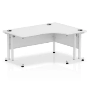 Air 1200/800 Maple Height Adjustable Desk with White Legs