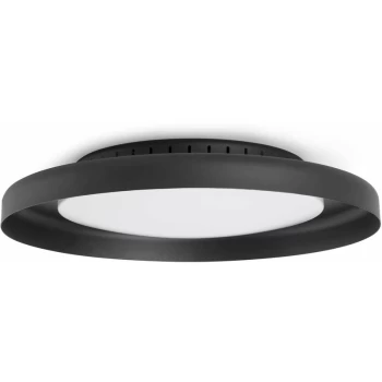 Faro Dolme - LED Flush Ceiling Light Black