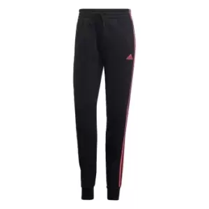 adidas Essentials Fleece 3-Stripes Joggers Womens - Black / Pulse Magenta