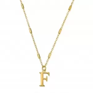 Gold Iconic Initial F Necklace GNCC4041F