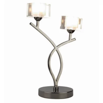 Robert Dyas Village At Home Ice Table Lamp - Pewter